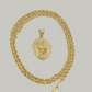 10k Gold Rope Chain Lion Head Charm Pendant 3mm 16-28'' Inches Necklace SALE NEW