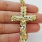 10k Yellow Gold Link Chain Pendant 5mm 18"-28" Miami Cuban Necklace Cross Charm