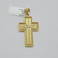 10k Yellow Gold Rope Chain Last Supper Cross Charm Pendant 18-28'' Inch Necklace