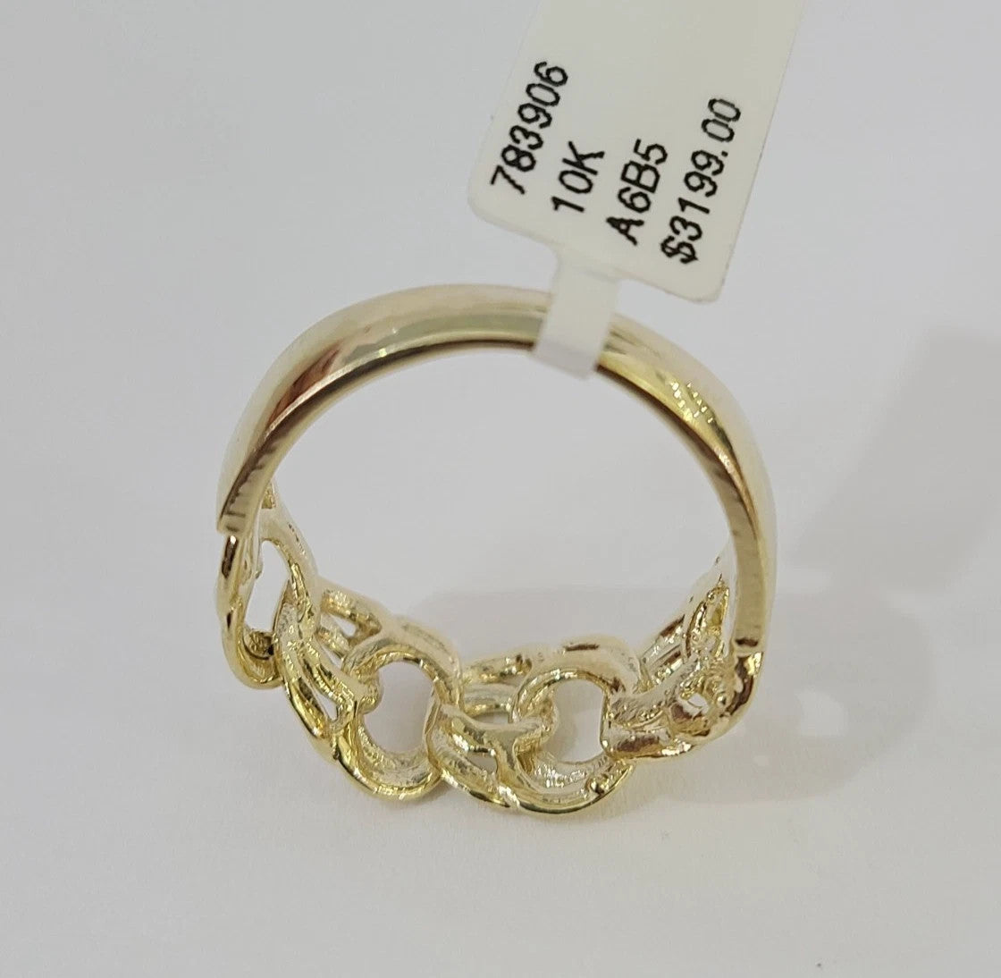 10k Cuban Curb Ring Yellow Gold Women Men Real Genuine 10Kt