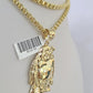 Real 10k Gold Byzantine Necklace Laughing Buddha Charm SET Chain 18"-30" 3mm