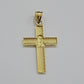 10k Yellow Gold Rope Chain Jesus Cross Charm Pendant Set 18-28'' Inches Necklace