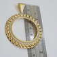 Real 10k Yellow Gold Bezel Charm Pendant Round Mexican Centenario Coin 10kt SALE