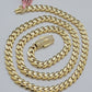 Real 14k Yellow Gold Monaco Chain Necklace 20" 22'' 24'' 26" Inch 7mm 14kt SALE