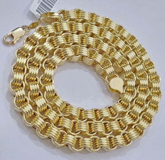 Real 10k Gold Box Byzantine Chain Necklace 20"-28" Inch 4mm 5mm 6mm 7mm 10kt Men