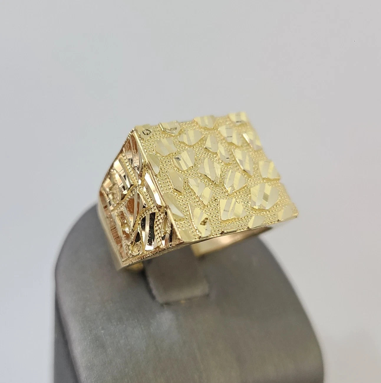 14k Nugget Ring Yellow Gold Women Men Real Genuine 14KT