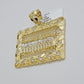 10k Gold Box Byzantine Necklace Last Supper Charm Pendant Chain 18-30'' Inch 6mm