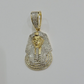 Real Diamond Pharoah Charm Pendant 10k Yellow Gold 0.85 CT Natura Chain Necklace