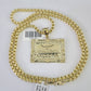 Real 10k Gold Byzantine Necklace Last Supper Charm SET Chain 18"-30" 3mm Pendant