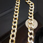 12MM Real Gold Mens Necklace Cuban Link 20-30" Diamond Cut 10k Yellow Gold Chain
