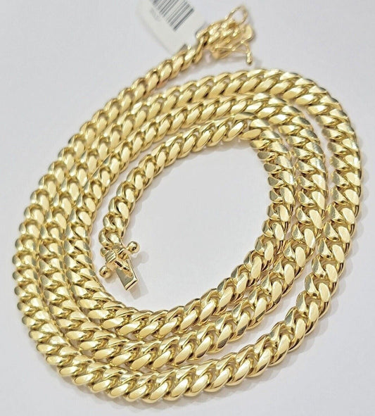 Real 14k Gold Chain 6mm Miami Cuban Link  20" 22" 24" 26" 28 Inch Necklace SOLID