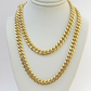 Real 14k Gold Chain Necklace 7mm  22 Inch Solid Miami Cuban Link  Men 14kt Chain