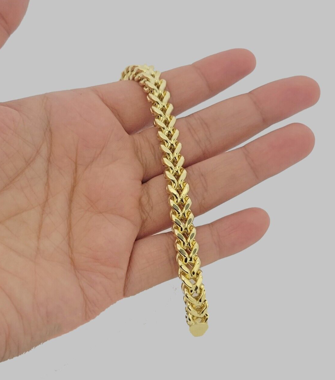 Real 10k Yellow Gold Franco Bracelet 8" Inches 8mm 10kt Men Women BRAND NEW SALE