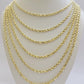 14k Gold Rope Chain Necklace 18"-26 Inches 3mm Diamond Cuts Men Women Real SOLID