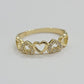 Ladies Ring 10k Yellow Gold Heart 10 KT REAL Unique Engagement Wedding Band SALE