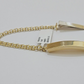 Real Solid 10kt Gold Baby Chino ID Name Plate Bracelet 4mm 6'' Inch 10k SALE NEW