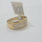 Real 10k Yellow Gold Diamond Mens Ring Band Wedding Engagement, Unique, Genuine