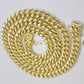 Mens 14k Gold Chain 8mm Miami cuban Link 18 - 30 Inch REAL 14KT Yelllow Gold