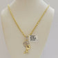 REAL 10k Gold Rope Chain Diamond Pendant Pharaoh Head SET 3mm Necklace 18" - 28"