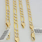 Real 10k Solid Gold Chain Figaro Link Necklace 6mm Men Women 18"-30" Inches 10kt