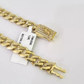 REAL 10kt Yellow Gold Bracelet Monaco Link CZ Box Lock 7mm 7'' 8'' Inch Men SALE