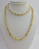 Real Gold 10k Rope Necklace Mens Chain 6mm 20" Inches Yellow Gold Diamond END