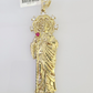 10k San Judas Charm Pendant Mens REAL 10Kt Saint Jude Yellow Gold