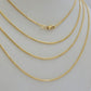 Real 18k Yellow Gold Franco Chain Necklace 18 Inch 1 mm Women's SOLID 18kt