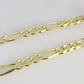 Real 14k Yellow Gold Figaro Bracelet 5mm 7.5 Inch Lobster Clasp Brand New 14KT