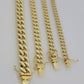 REAL 10kt Yellow Gold Bracelet Miami Cuban Link 6mm 7mm 8mm 9mm 7''-9" Inch SALE