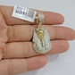 Real Diamond Pharoah Charm Pendant 10k Yellow Gold 0.85 CT Natura Chain Necklace