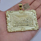 Real 10k Gold Pendant Charm Last Supper Square Jesus 10kt Yellow 1.5-3 Inch SALE