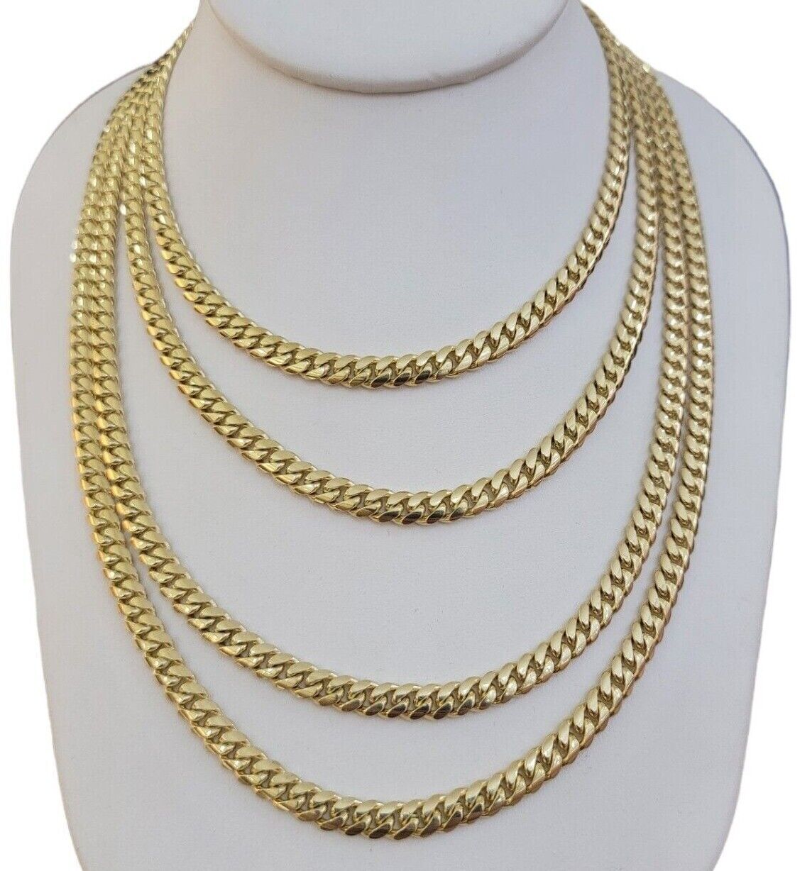 14k Gold Miami Cuban Link Chain Necklace 6mm 20"- 28 Inch SOLID 14 KT Men Women