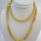 Real 10k Gold Franco Chain 7mm Necklace 26" Inch 10kt Thick & Strong For Men's