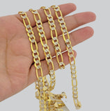 Real 10k Solid Gold Chain Figaro Link Necklace 6mm Men Women 18"-30" Inches 10kt