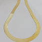 REAL 10k Gold Gold Herringbone Chain Necklace 15mm 22 Inch 10kt Solid Men Women