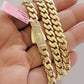 Real 14k Yellow Gold Monaco Chain Necklace 20" 22'' 24'' 26" Inch 7mm 14kt SALE