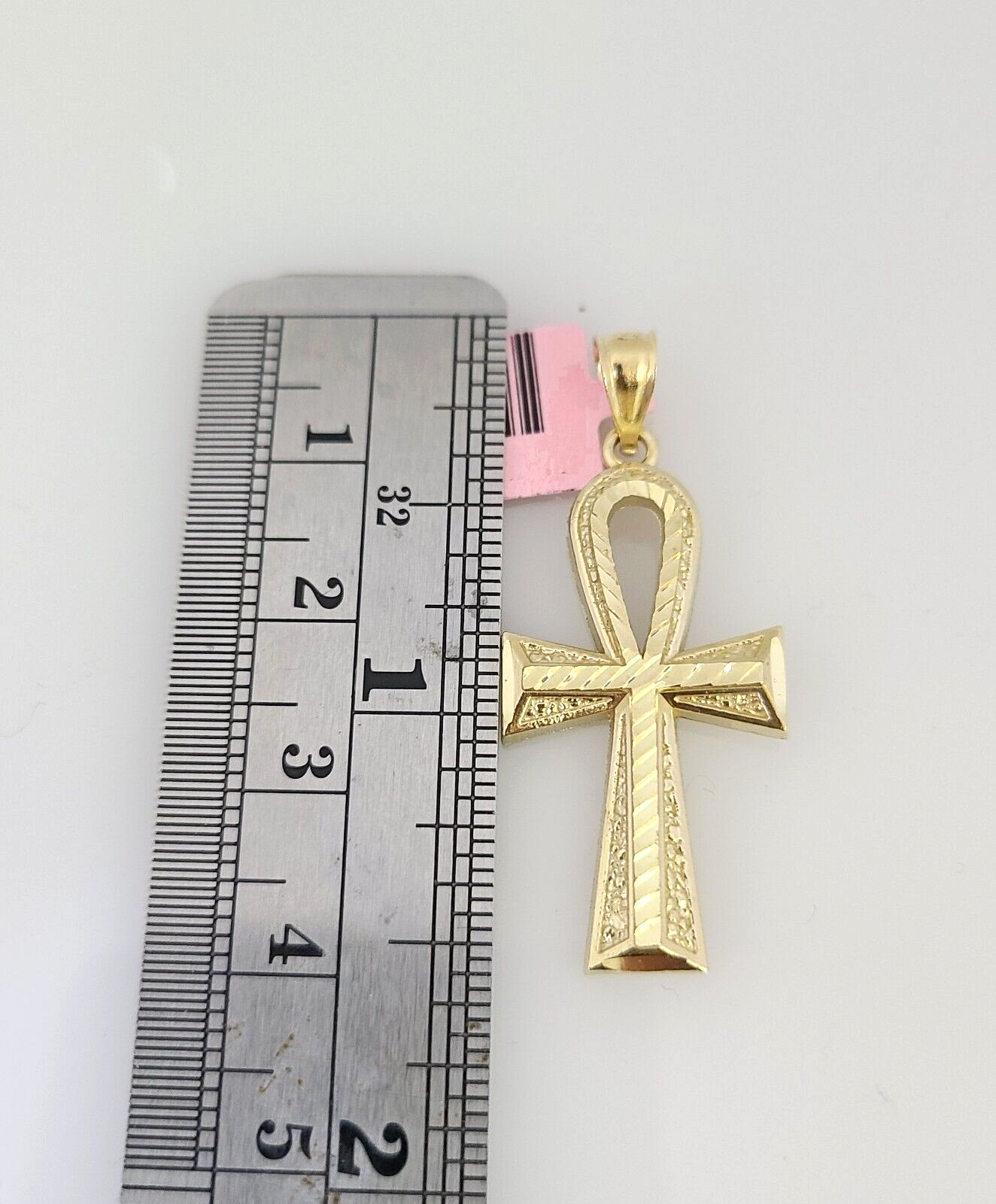 Real 14k Gold Chain Jesus Cross Pendant Set 14kt Miami Cuban Chain 2mm Charm