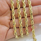 14k Gold Rope Chain Necklace 6mm 18-26 Inch Diamond Cut Men Women REAL 14KT SALE