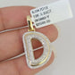 10k Initial " D " Diamond Pendant Charm Yellow Gold Alphabet Men's Ladies