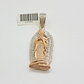 Diamond Virgin Mary Charm Pendant 10k Yellow Rose Gold Natural Diamond REAL SALE