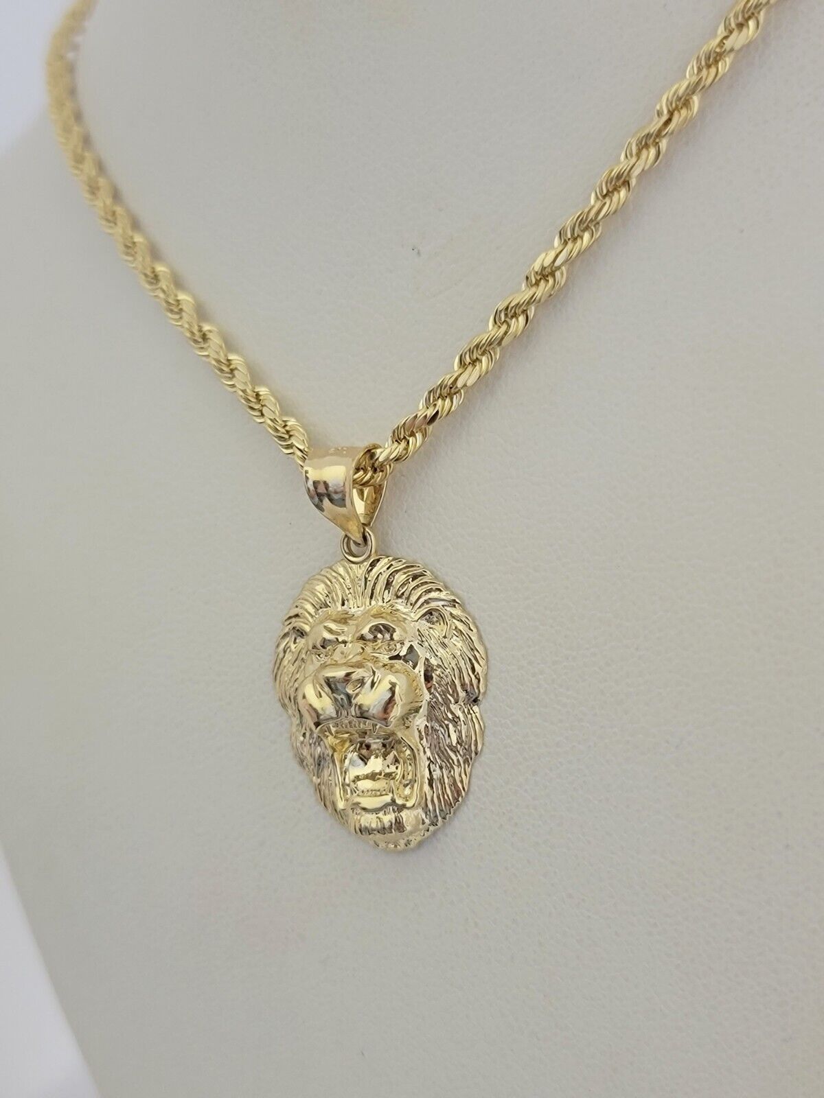 Lion Head Pendant with outlet Rope Chain