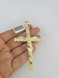 10k Jesus Crucifix Cross Charm Pendant Religious REAL 10Kt Yellow Gold Genuine