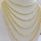 14k Gold Rope Chain Necklace 18"-26 Inches 3mm Diamond Cuts Men Women Real SOLID