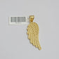 10k Gold Rope Chain Angel Wing Charm Pendant Set 22" Inch 3mm Necklace REAL SALE
