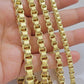 Real 10k Gold Box Byzantine Chain Necklace 20"-28" Inch 4mm 5mm 6mm 7mm 10kt Men