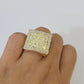 Real 10k Nugget Ring Yellow Gold Women Men Genuine 10Kt