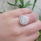 14k White Gold Diamond Ring & Band Ladies 4CTW Wedding Engagement Solid REAL