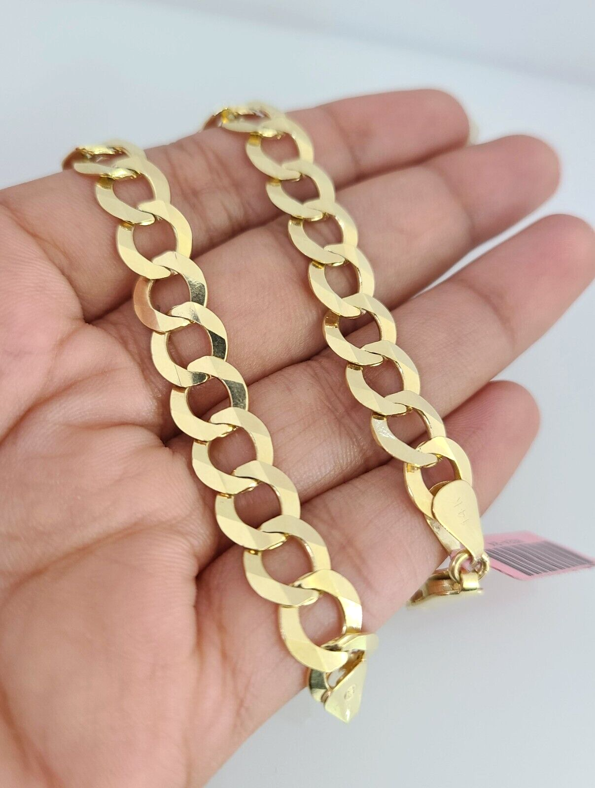 Real 14k Yellow Gold Cuban Curb Bracelet 8mm 9Inch Lobster Clasp 14KT New SALE