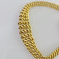 REAL 14k Gold Princesa Bracelet Flat Byzantine Link 7mm Women 7 Inch 14kT